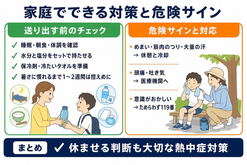 家庭でできる熱中症の対策と危険のサイン