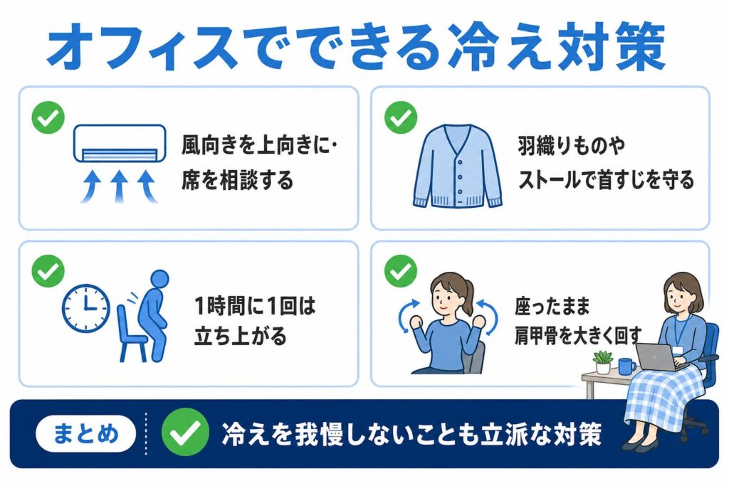 オフィスでできる冷え対策