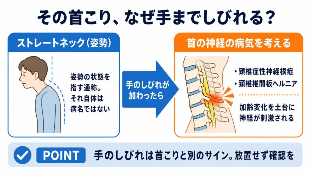 その肩こり、なぜ手まで痺れる?