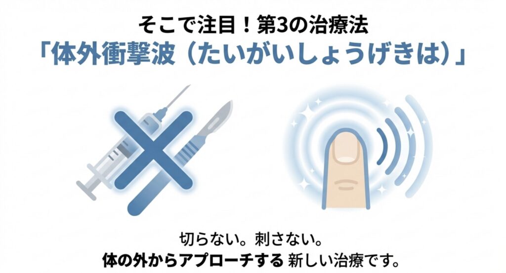 切らない、刺さない、第3の治療法