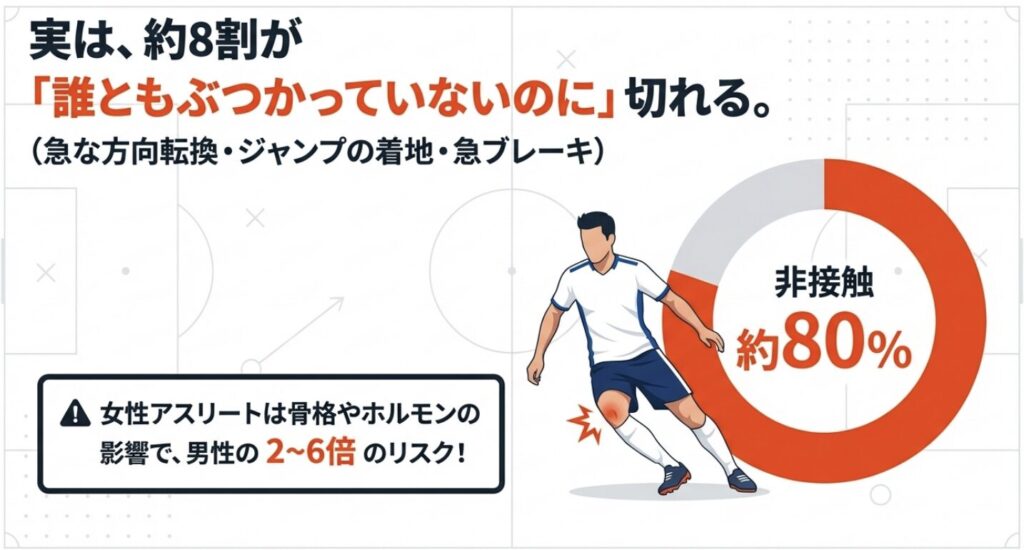 非接触型損傷が約80%