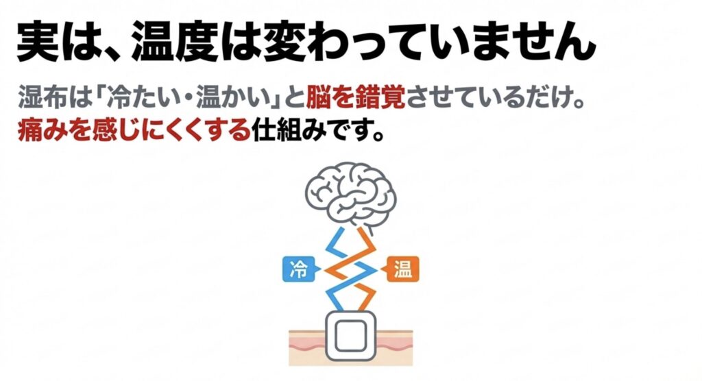 実際はあまり湿布は温度は変わらない?