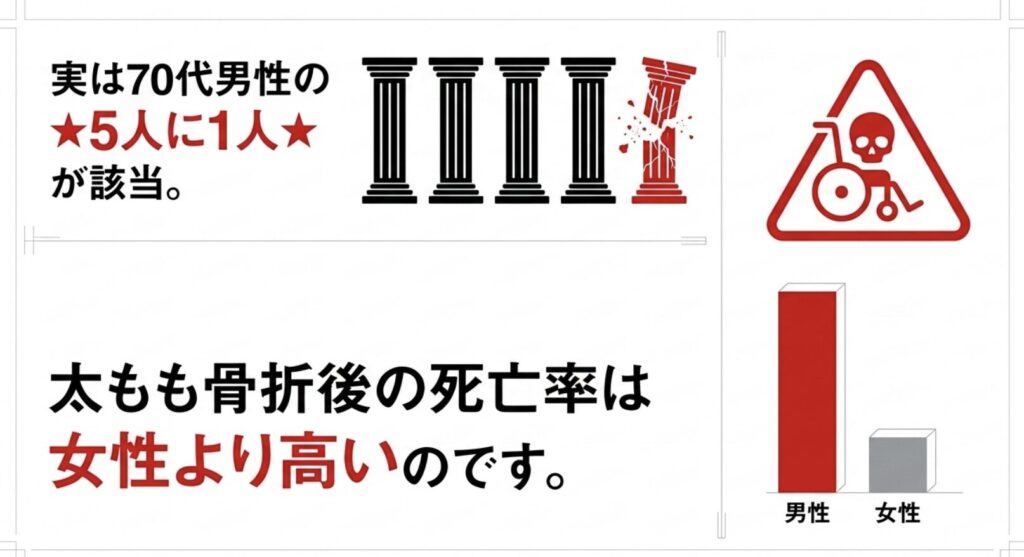 70代男性の５人に１人が骨粗鬆症に該当