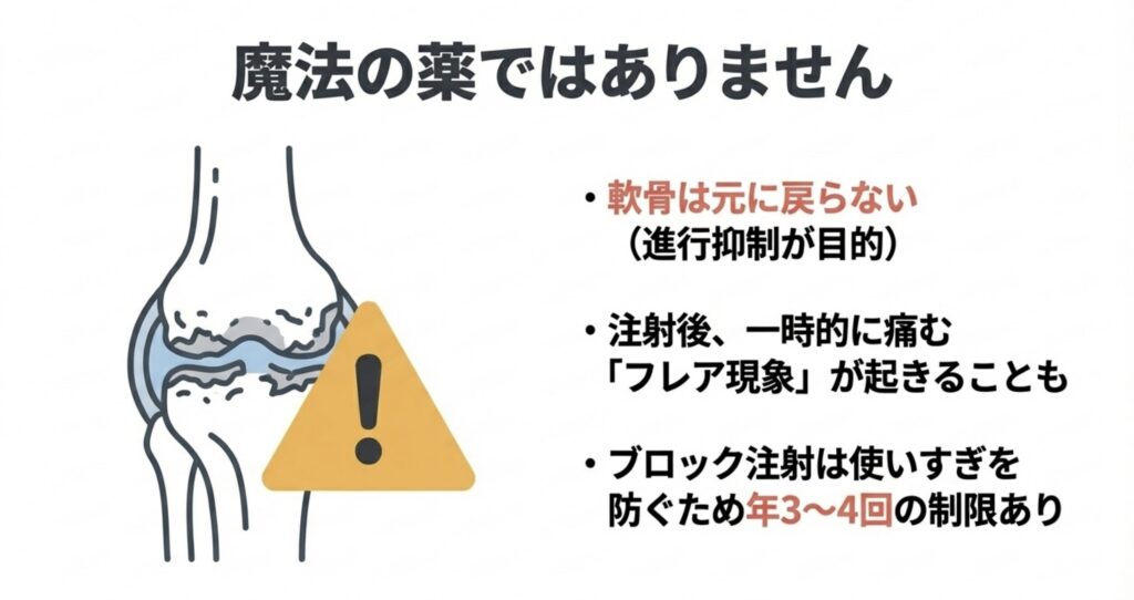 ブロック注射の注意点