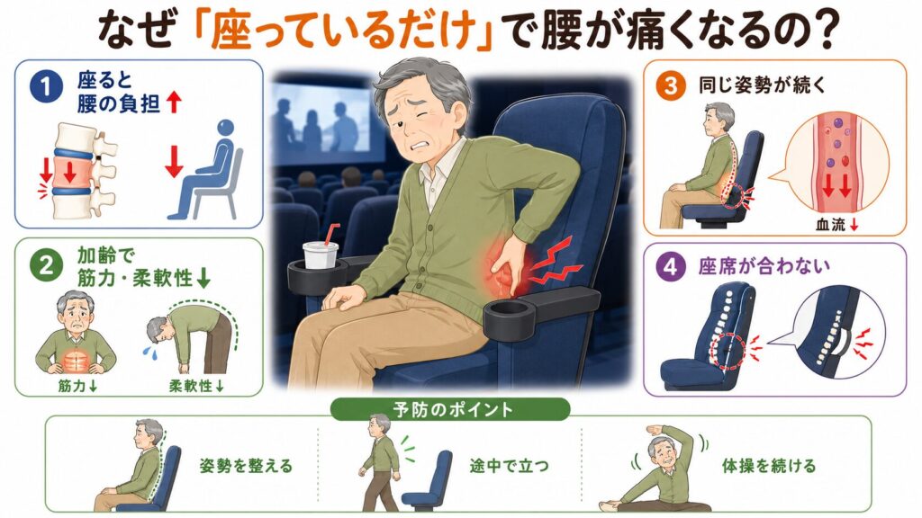 なぜ座っているだけで腰が痛くなるの？