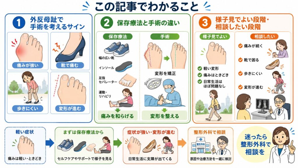 この記事でわかる外反母趾について