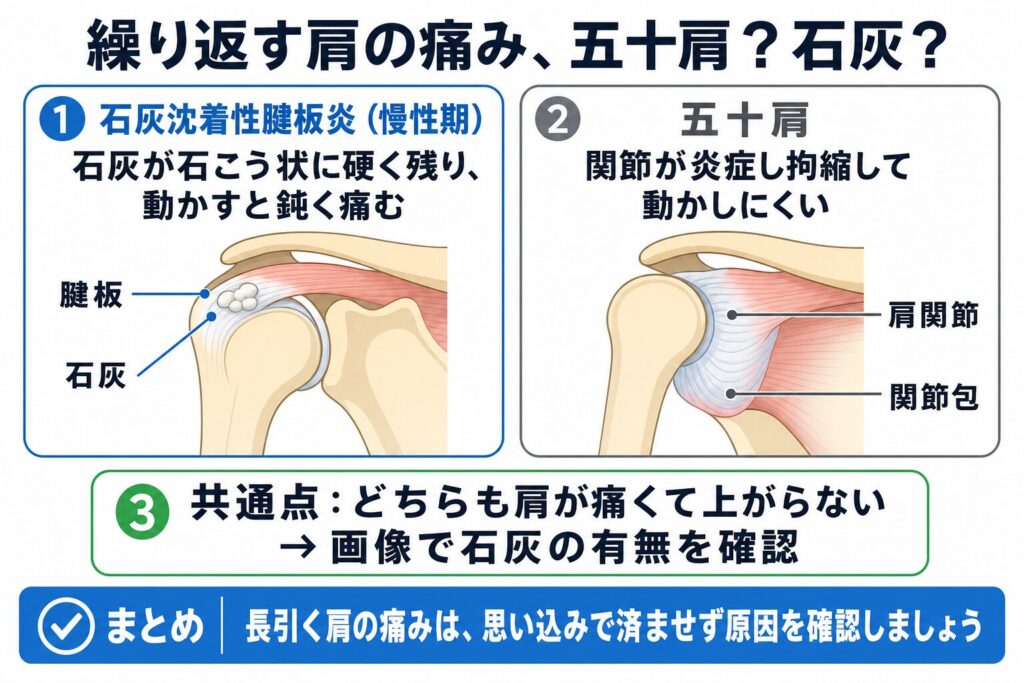 繰り返す肩の痛みは何が原因?